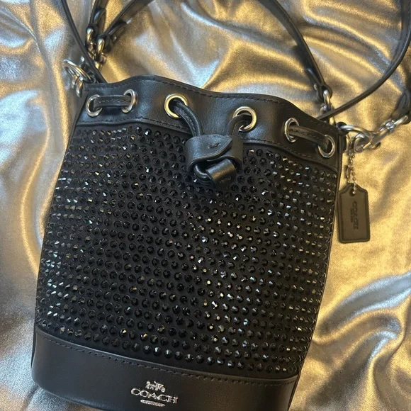 Coach Mini Bucket Bag With Crystals - Picture 3 of 13